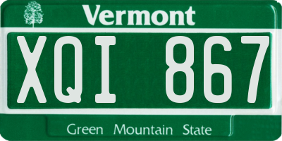 VT license plate XQI867