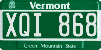 VT license plate XQI868