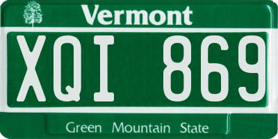 VT license plate XQI869