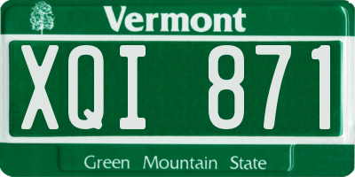 VT license plate XQI871