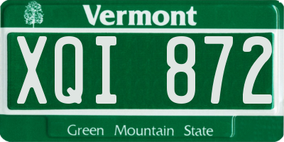 VT license plate XQI872