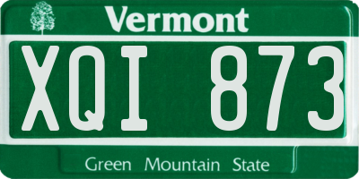 VT license plate XQI873