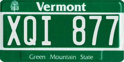 VT license plate XQI877