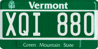 VT license plate XQI880