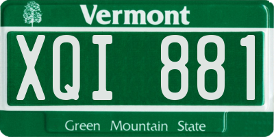 VT license plate XQI881