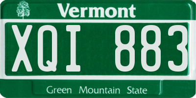 VT license plate XQI883