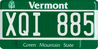 VT license plate XQI885