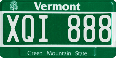VT license plate XQI888