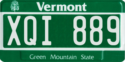 VT license plate XQI889