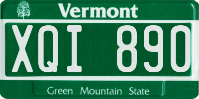 VT license plate XQI890