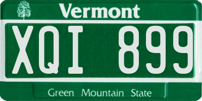VT license plate XQI899