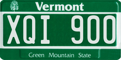 VT license plate XQI900