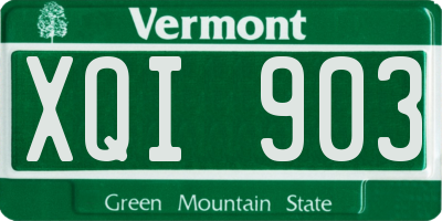 VT license plate XQI903