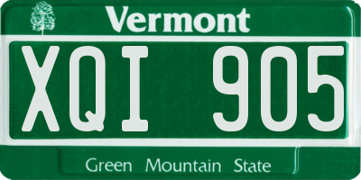 VT license plate XQI905