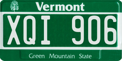 VT license plate XQI906