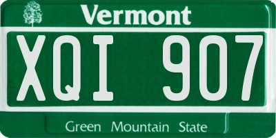 VT license plate XQI907