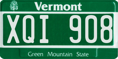 VT license plate XQI908
