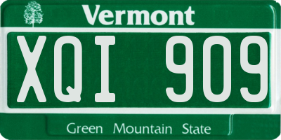 VT license plate XQI909