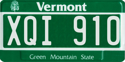 VT license plate XQI910