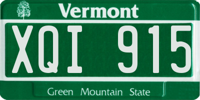 VT license plate XQI915