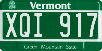 VT license plate XQI917