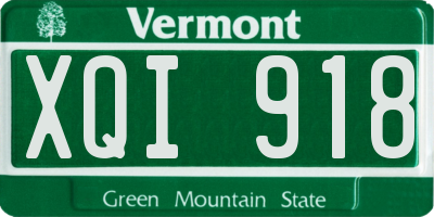 VT license plate XQI918