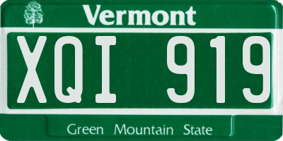 VT license plate XQI919