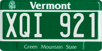 VT license plate XQI921