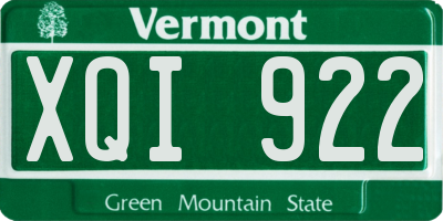 VT license plate XQI922