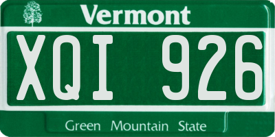 VT license plate XQI926