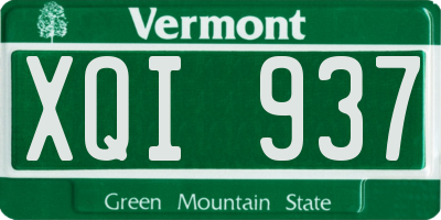 VT license plate XQI937