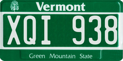 VT license plate XQI938