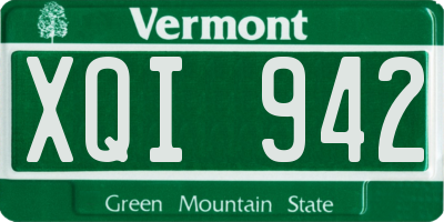VT license plate XQI942