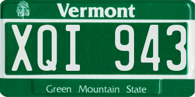 VT license plate XQI943