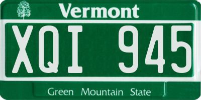 VT license plate XQI945