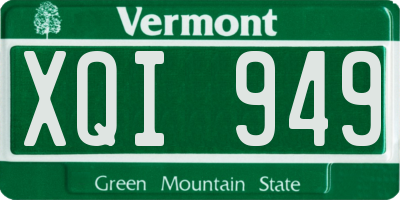 VT license plate XQI949