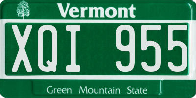 VT license plate XQI955