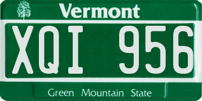 VT license plate XQI956
