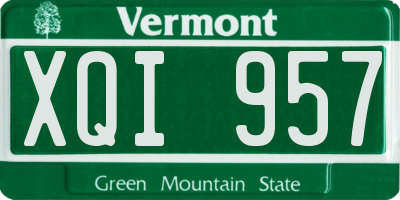 VT license plate XQI957