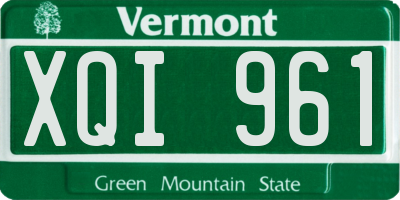 VT license plate XQI961