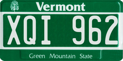 VT license plate XQI962
