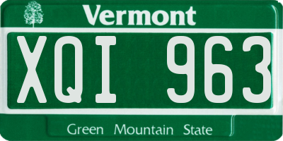 VT license plate XQI963