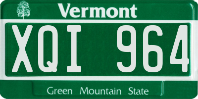 VT license plate XQI964