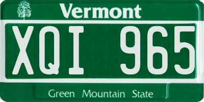 VT license plate XQI965