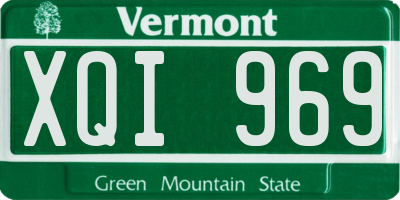 VT license plate XQI969