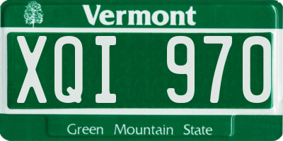 VT license plate XQI970