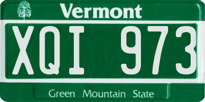 VT license plate XQI973