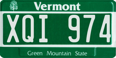 VT license plate XQI974