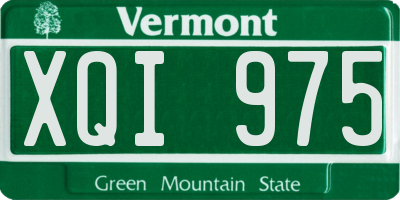 VT license plate XQI975