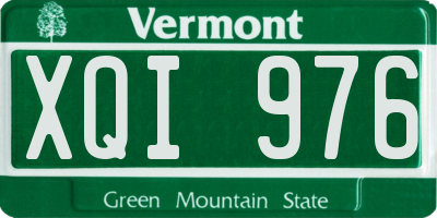 VT license plate XQI976